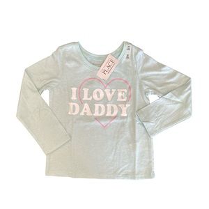 📍🆕🏷 The Children’s Place L/s I LOVE DADDY tee size 4T